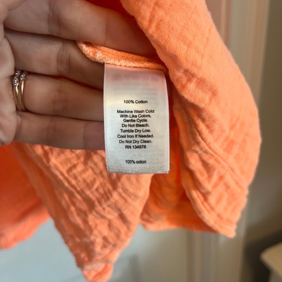 Vineyard vines sleeveless cotton orange sun washed dress size small - Picture 6 of 7